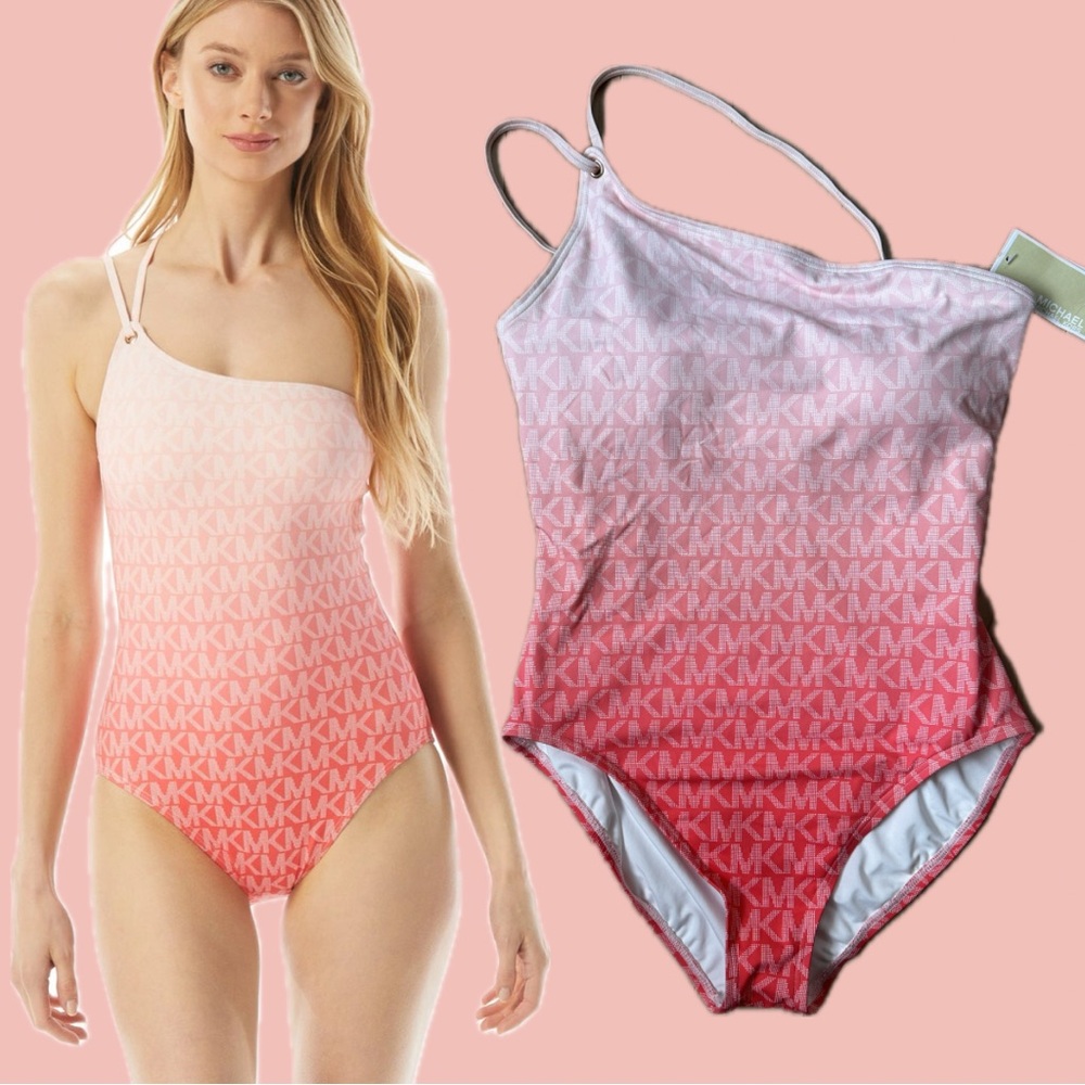 Michael Kors Pink Gradient One Piece Swimsuit